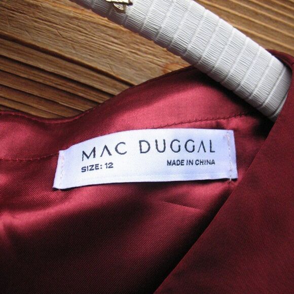 MAC DUGGAL 67873 Womens Sheer Blouson Sleeve Surplice Gown - Picture 11 of 12